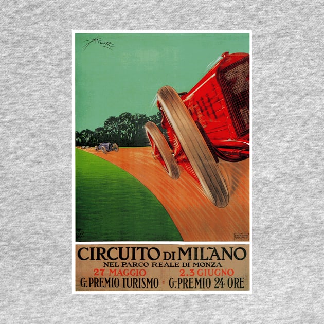 1924 Italian Grand Prix - Vintage Poster Design by Naves